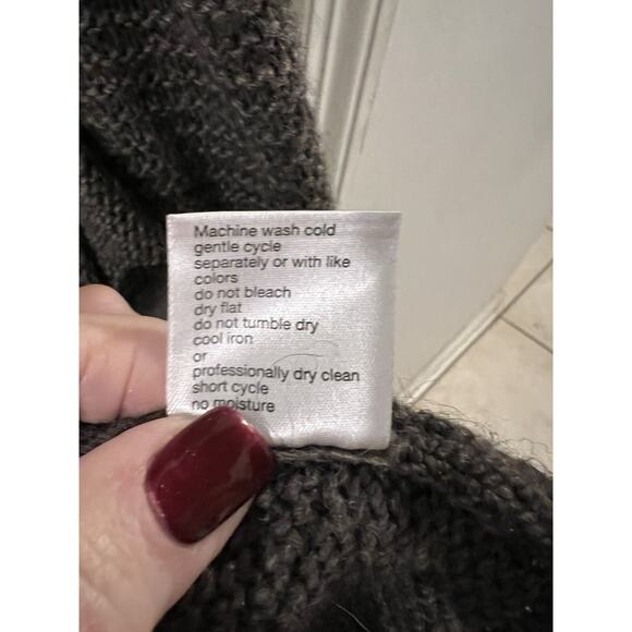 Mary Firenze Made In Italy Gray Open Cardigan Wool Alpaca Blend Sz M - Picture 6 of 7